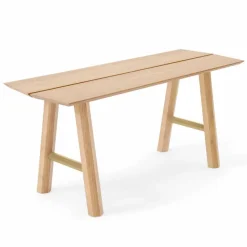 Panca di Design Moderno in Legno di Frassino con Seduta Impiallacciata - Andria