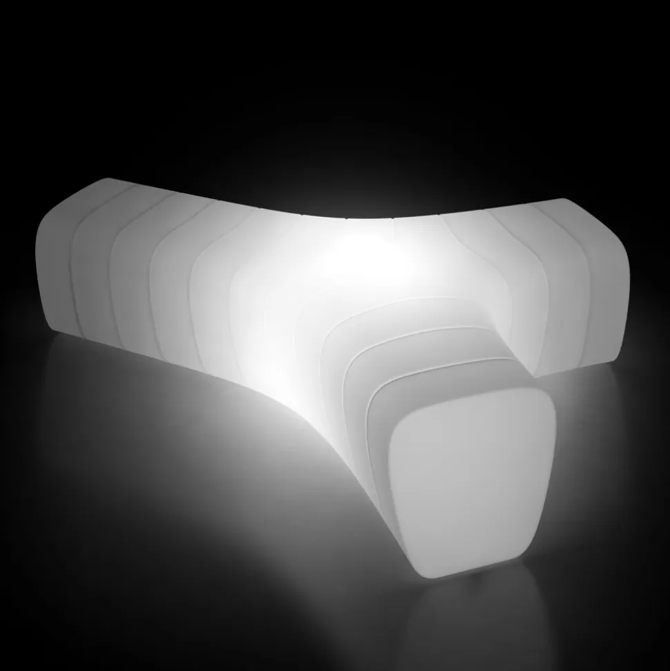 Panca Luminosa da Giardino in Polietilene con LED Made in Italy - Galatea