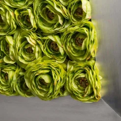 Pannello Decorativo da Parete con Fiori Artificiali Made in Italy - Nunco
