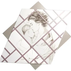 Pannello Inciso a Laser con Donna e Bambino Made in Italy - Harald