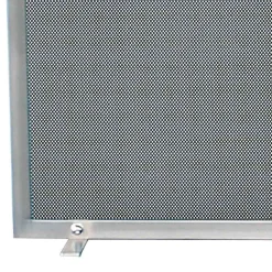 Parascintille con Rete Nera e Acciaio Rettangolare Made in Italy - Pietra