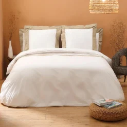 Parure Copripiumino in 100% Cotone e 10% Raso di Cotone con 2 Federe - Dettaglio