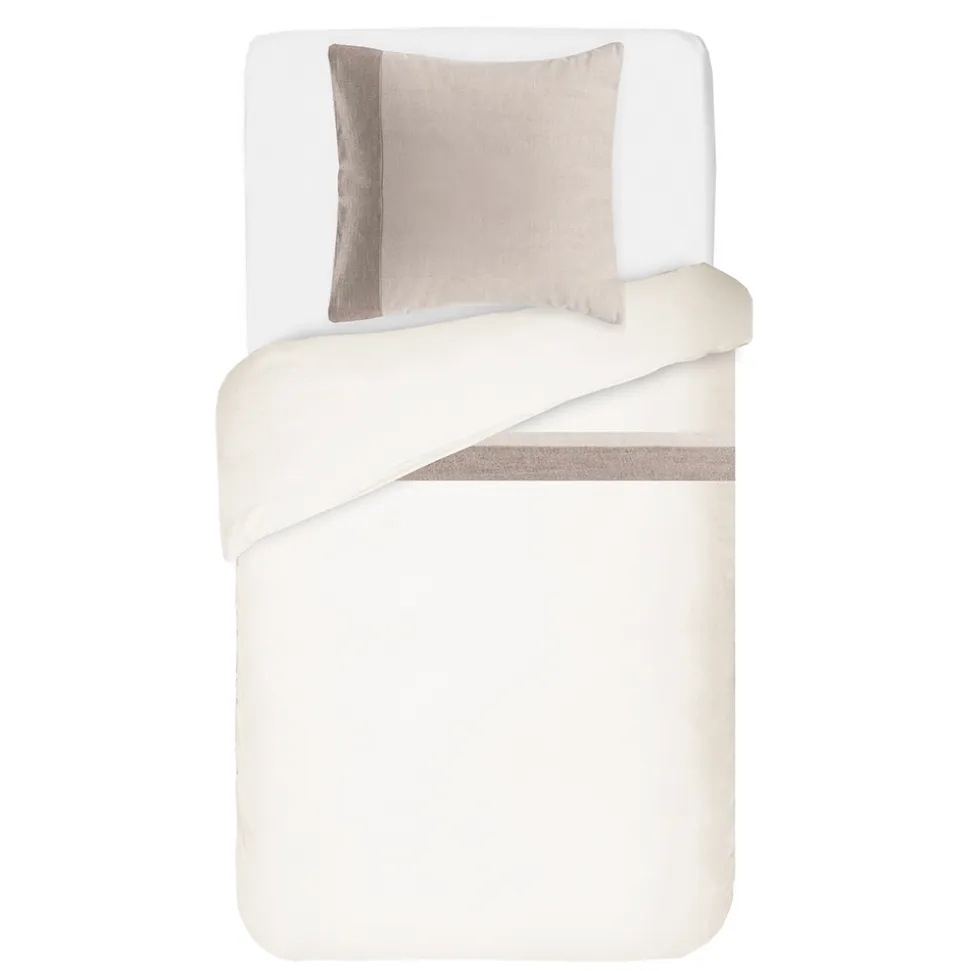 Parure Copripiumino in 90% Cotone e 10% Lino con 1 Federa Made in Italy - Nestle