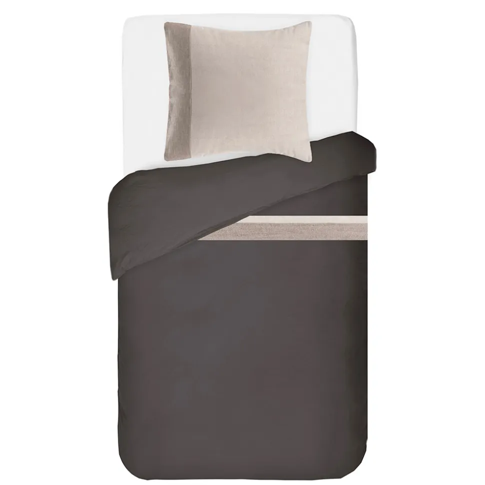 Parure Copripiumino in 90% Cotone e 10% Lino con 1 Federa Made in Italy - Nestle
