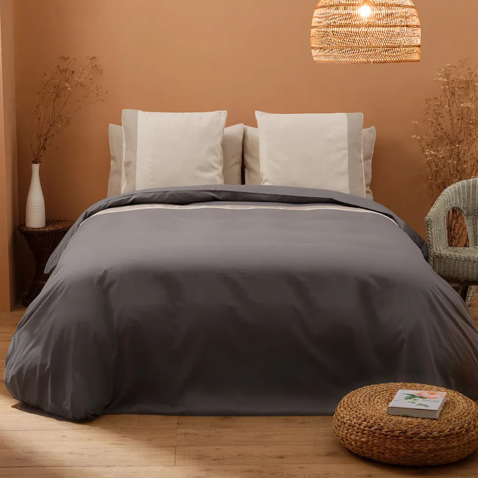 Parure Copripiumino Matrimoniale in 90% Cotone e 10% Lino Made in Italy - Nestle
