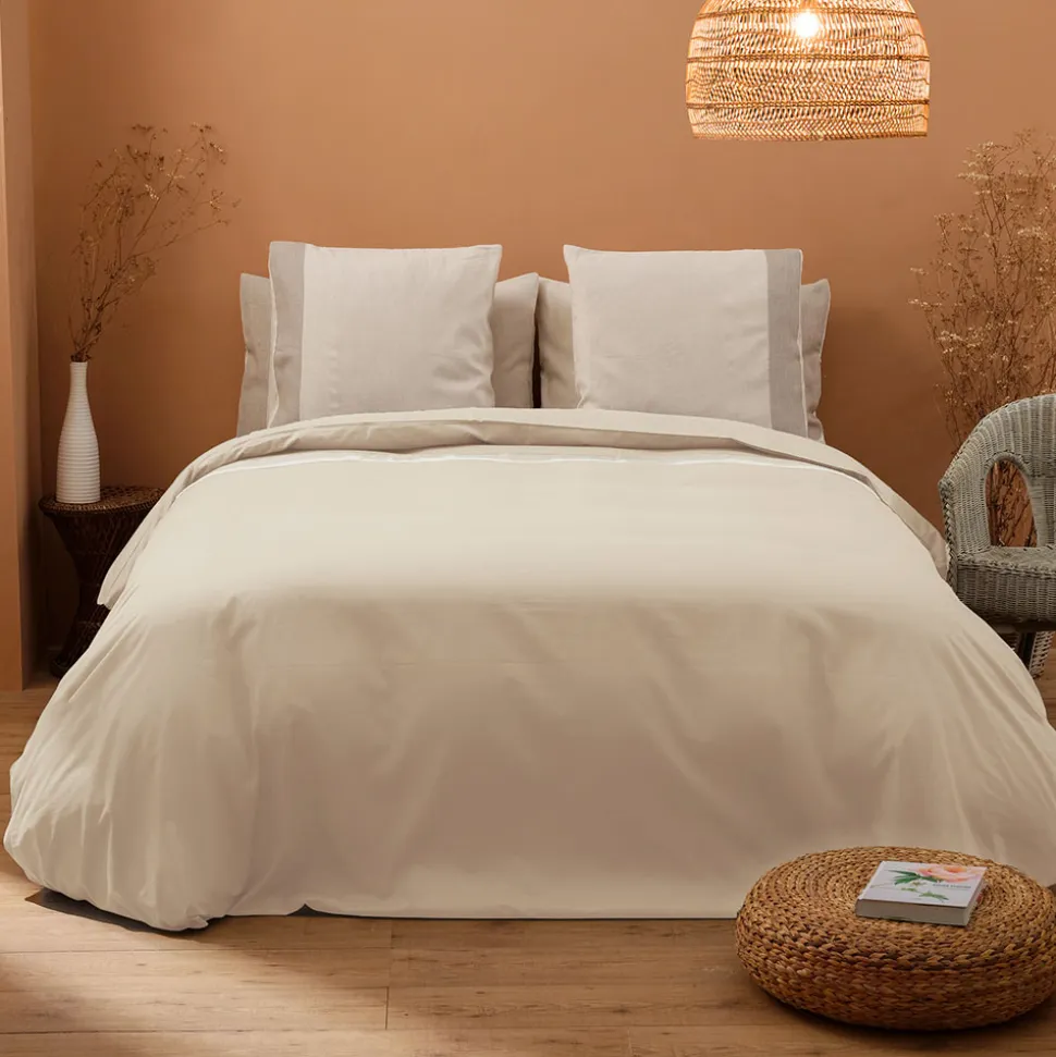 Parure Copripiumino Matrimoniale in 90% Cotone e 10% Lino Made in Italy - Nestle