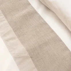 Parure Copripiumino Matrimoniale in 90% Cotone e 10% Lino Made in Italy - Nestle
