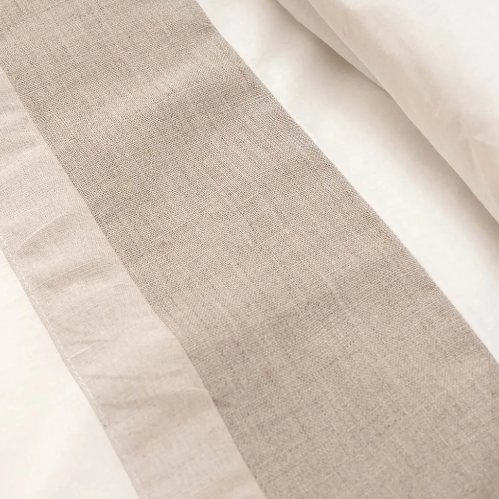 Parure Copripiumino Matrimoniale in 90% Cotone e 10% Lino Made in Italy - Nestle
