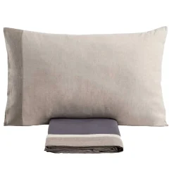 Parure Copripiumino Matrimoniale in 90% Cotone e 10% Lino Made in Italy - Nestle