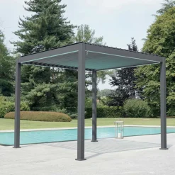 Pergola 3x4 mt in Alluminio Verniciato Antracite con Manovella - Levante