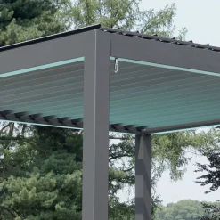 Pergola 3x4 mt in Alluminio Verniciato Antracite con Manovella - Levante