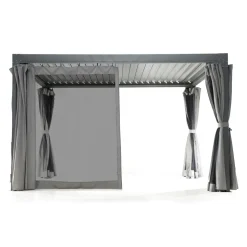 Pergola 3x4 mt in Alluminio Verniciato Antracite con Manovella - Levante