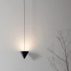 Piantana a Filo in Alluminio Nero e Cono Grande Design Minimale - Mercado