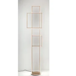 Piantana a LED in Metallo Verniciato Oro o Argento di Design - Formale