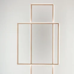 Piantana a LED in Metallo Verniciato Oro o Argento di Design - Formale