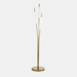 Piantana a 3 Luci in Ottone e Vetro Design Moderno Elegante - Typha by Il Fanale