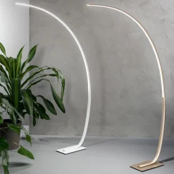 Piantana Moderna a LED Dimmerabile in Metallo Nero, Oro o Bianco - Gondola