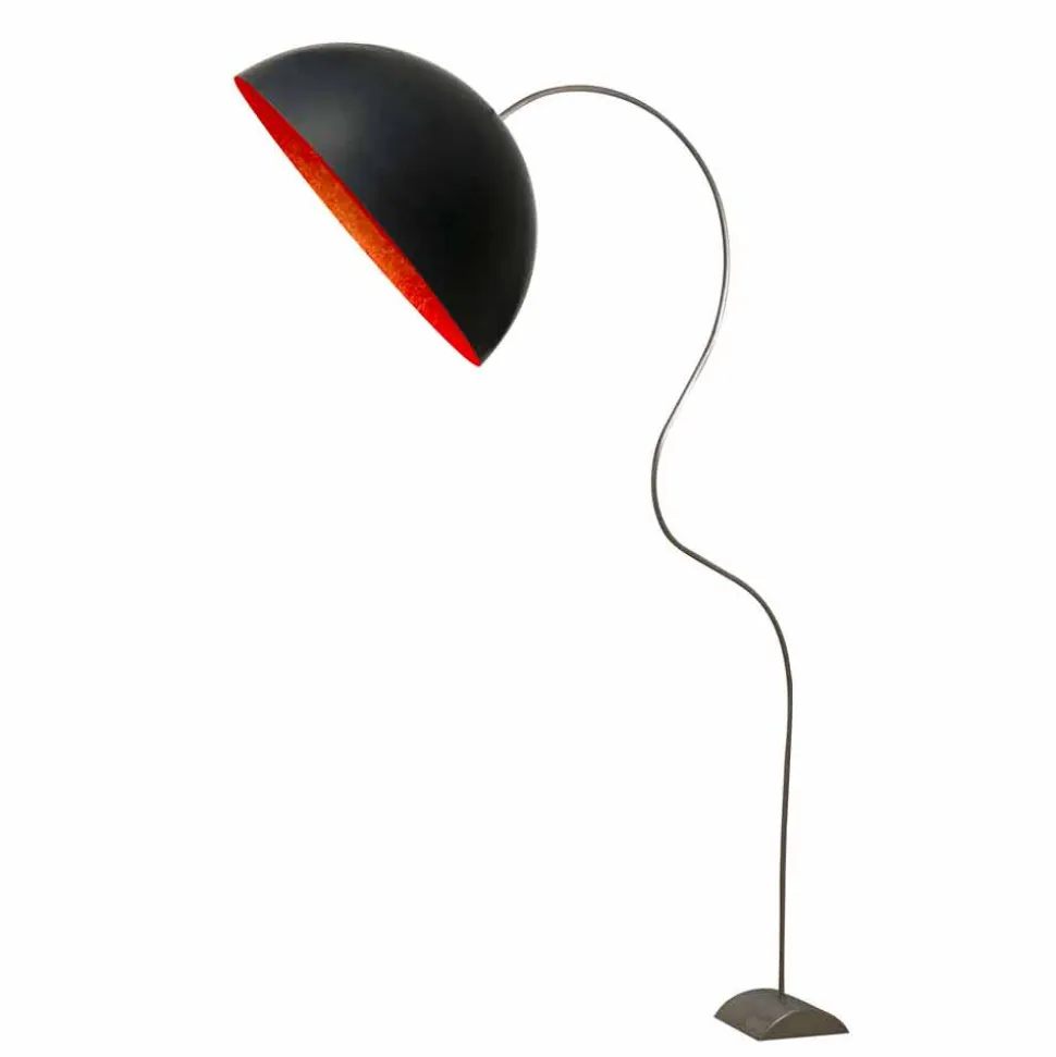 Piantana moderna In-es.artdesign Mezza Luna colorata nebulite