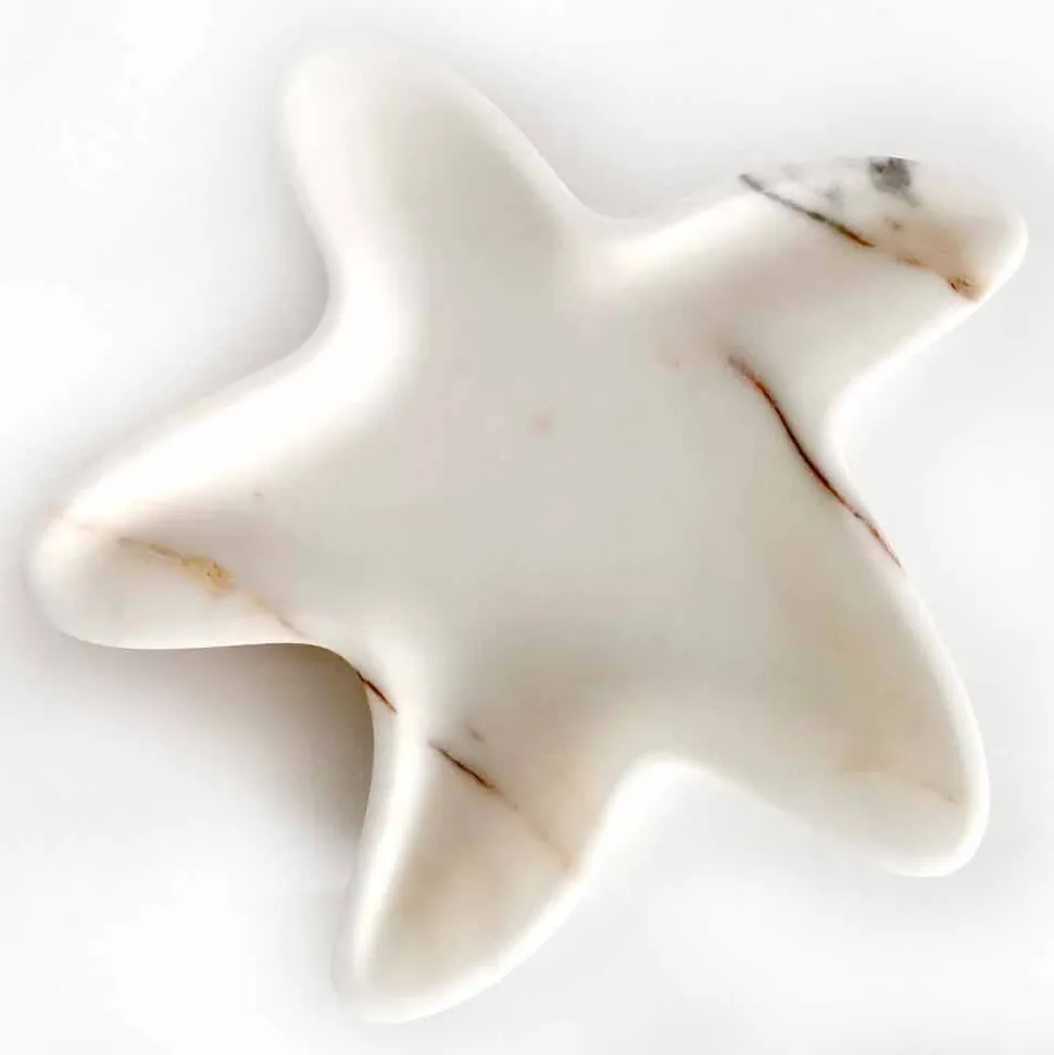 Piattino Moderno in Marmo a Forma di Stella Marina Made in Italy - Ticcio