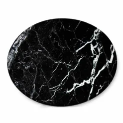 Piatto da Formaggi Rotondo in Marmo Bianco o Nero Made in Italy - Kirby