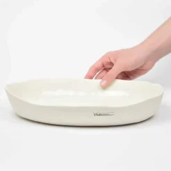 Piatto da Portata Ovale in Porcellana Bianca Design di Lusso - Arcimaesta