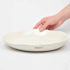 Piatto da Portata Rotondo in Porcellana Bianca di Lusso Italiano - Arcimaesta