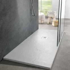 Piatto Doccia Design Moderno 160x80 in Resina Finitura Effetto Ardesia - Sommo