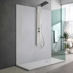 Piatto Doccia Design Moderno 160x80 in Resina Finitura Effetto Ardesia - Sommo