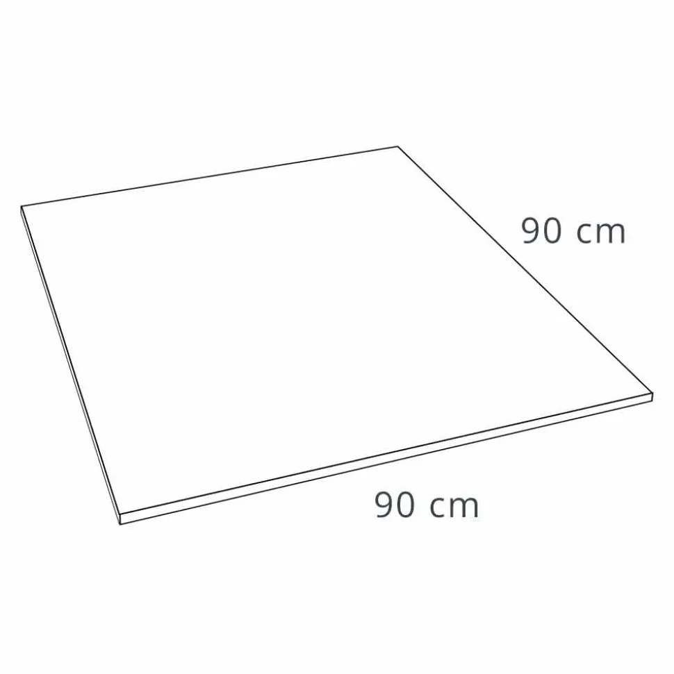 Piatto Doccia Design Quadrato 90x90 in Resina Bianca Effetto Velluto - Estimo