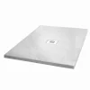 Piatto Doccia in Resina Effetto Ardesia Bianca 120x80 Design Moderno - Sommo