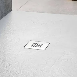 Piatto Doccia in Resina Effetto Ardesia Bianca 120x80 Design Moderno - Sommo