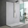 Piatto Doccia Moderno 170x80 Finitura Effetto Ardesia in Resina Bianca - Sommo