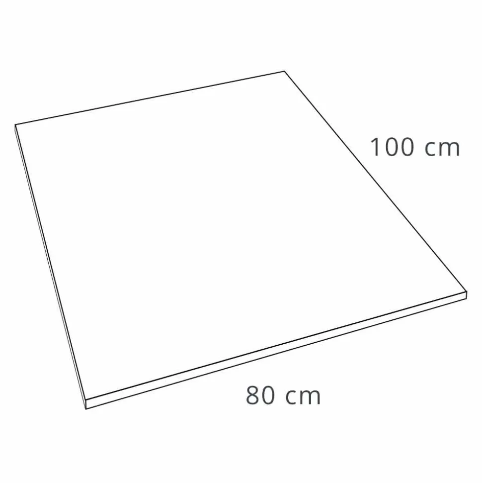 Piatto Doccia Rettangolare 100x80 in Resina Bianca Effetto Ardesia - Sommo