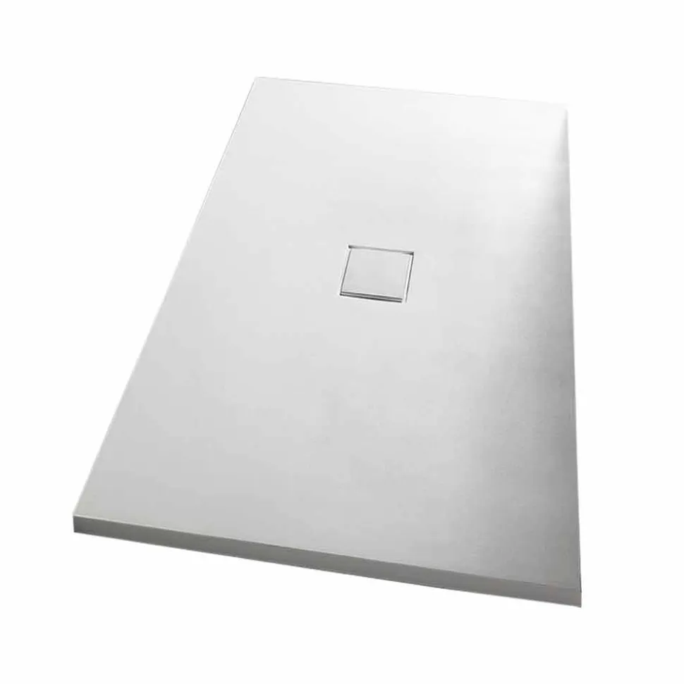 Piatto Doccia Rettangolare 160x70 cm in Resina Bianca Design Moderno - Estimo