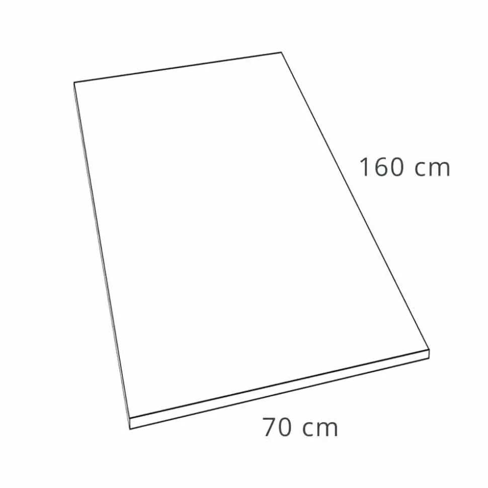 Piatto Doccia 160x70 Design Moderno in Resina Bianca Effetto Ardesia - Sommo