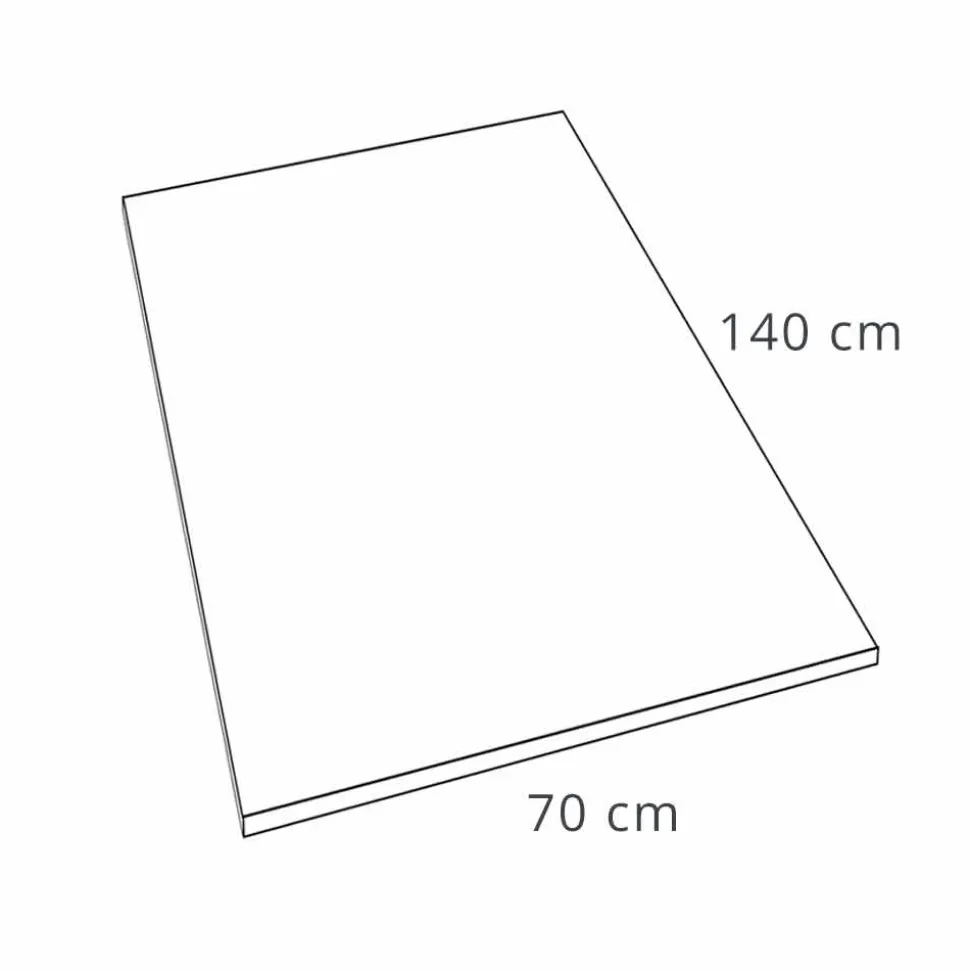 Piatto Doccia 140x70 Moderno in Finitura Effetto Velluto Bianco - Estimo