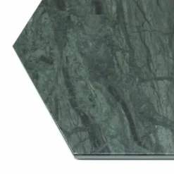 Piatto Esagonale da Portata in Marmo Nero o Verde con Sughero 2 Pezzi - Ludivine