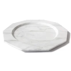 Piatto Piano Grande in Marmo Arabescato Satinato di Design Italiano - Rodio