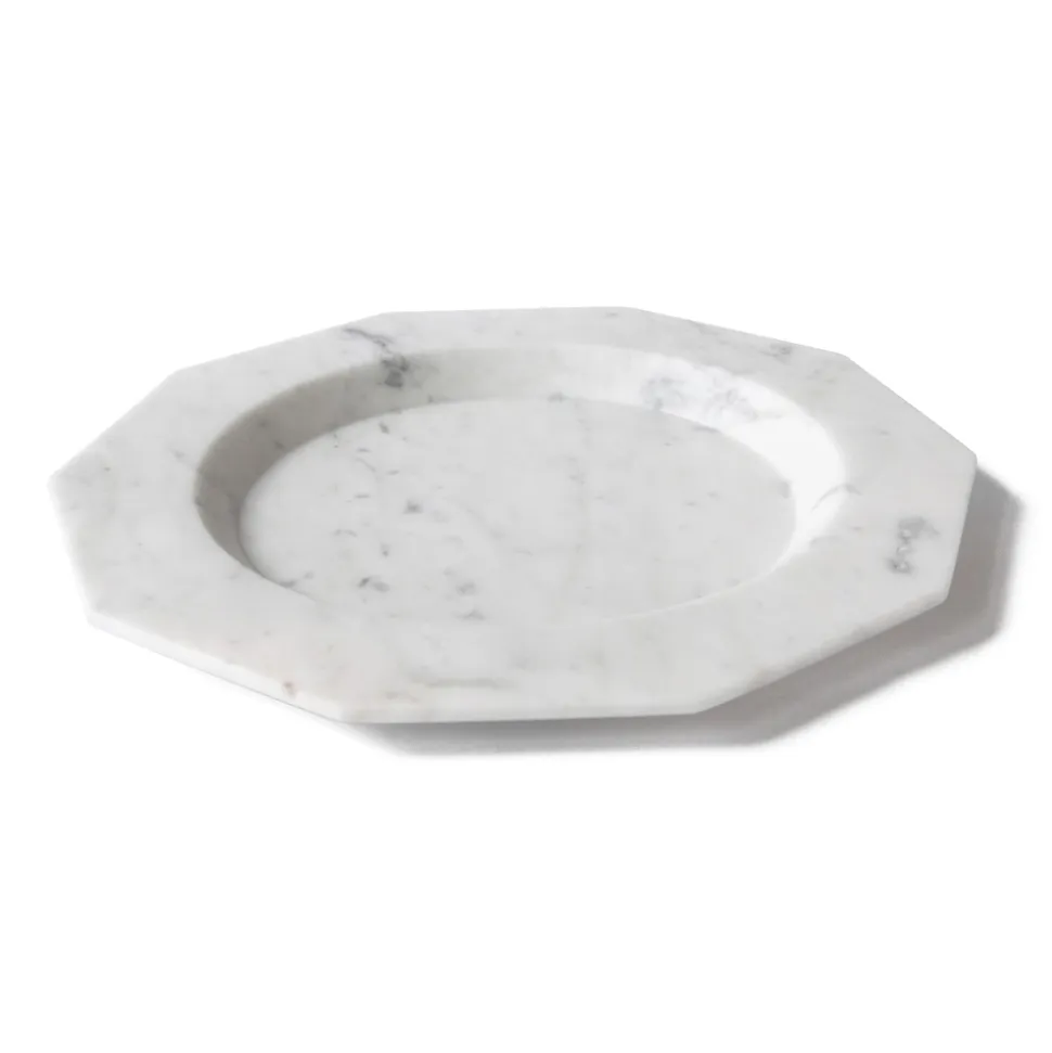 Piatto Piano in Marmo Satinato Varie Finiture Design Lusso Italiano - Rodio