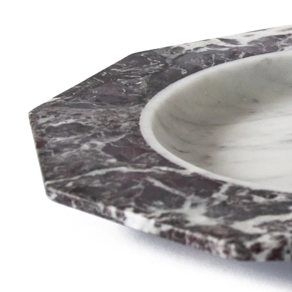 Piatto Piano in Marmo Satinato Varie Finiture Design Lusso Italiano - Rodio