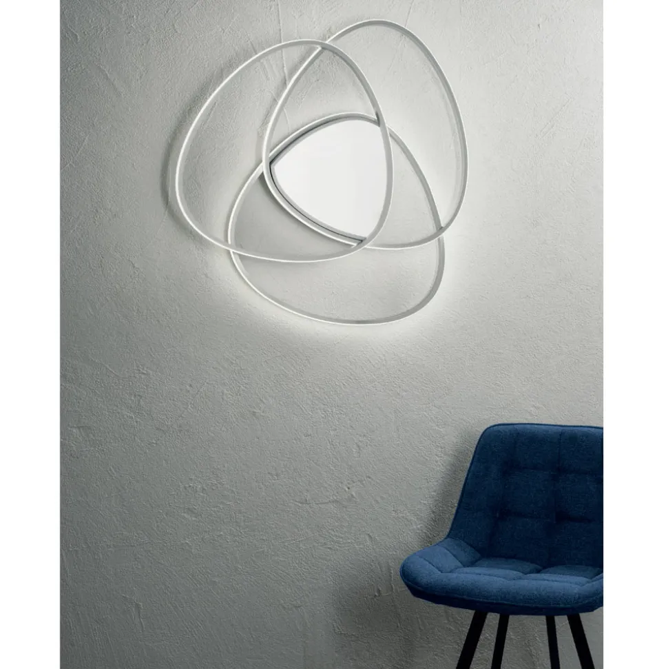 Plafoniera Applique a LED in Metallo Finitura Oro o Argento - Rosella