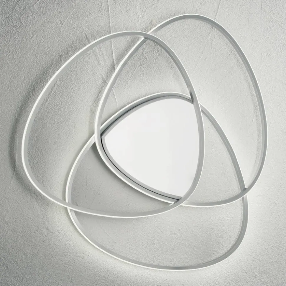Plafoniera Applique a LED in Metallo Finitura Oro o Argento - Rosella
