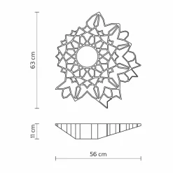 Plafoniera Applique in Tecnopolimero Bianco di Design 2 Misure - Cattedrale