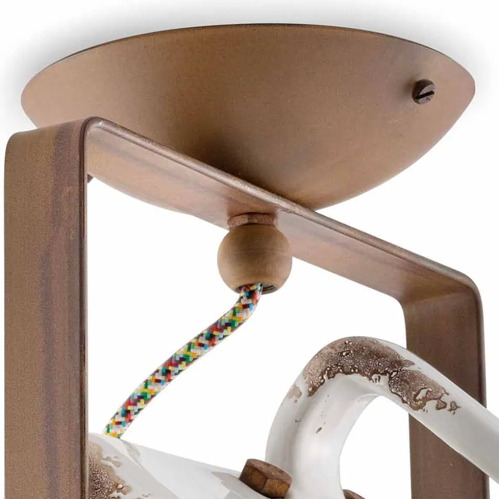 Plafoniera a soffitto a faretto quadrato vintage orientabile Kaylee