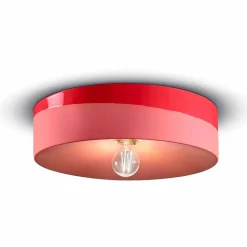 Plafoniera a Soffitto Circolare in Ceramica Colorata Made in Italy – Ferroluce Pi
