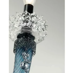 Plafoniera Classica 8 Luci in Vetro Artigianale Lusso Italiano - Saline
