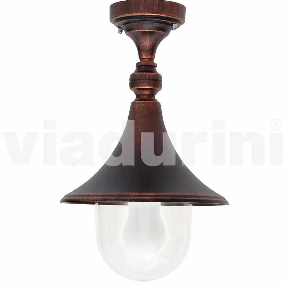 Plafoniera da giardino in alluminio pressofuso made in Italy, Anusca