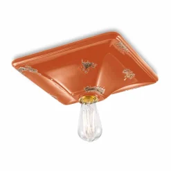 Plafoniera da soffitto dallo stile retrò in ceramica Karen Ferroluce