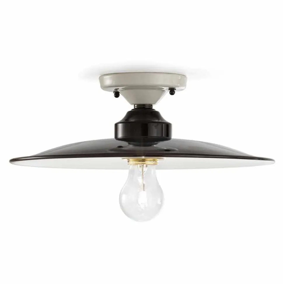 Plafoniera da soffitto di design in ceramica lucida Jane Ferroluce