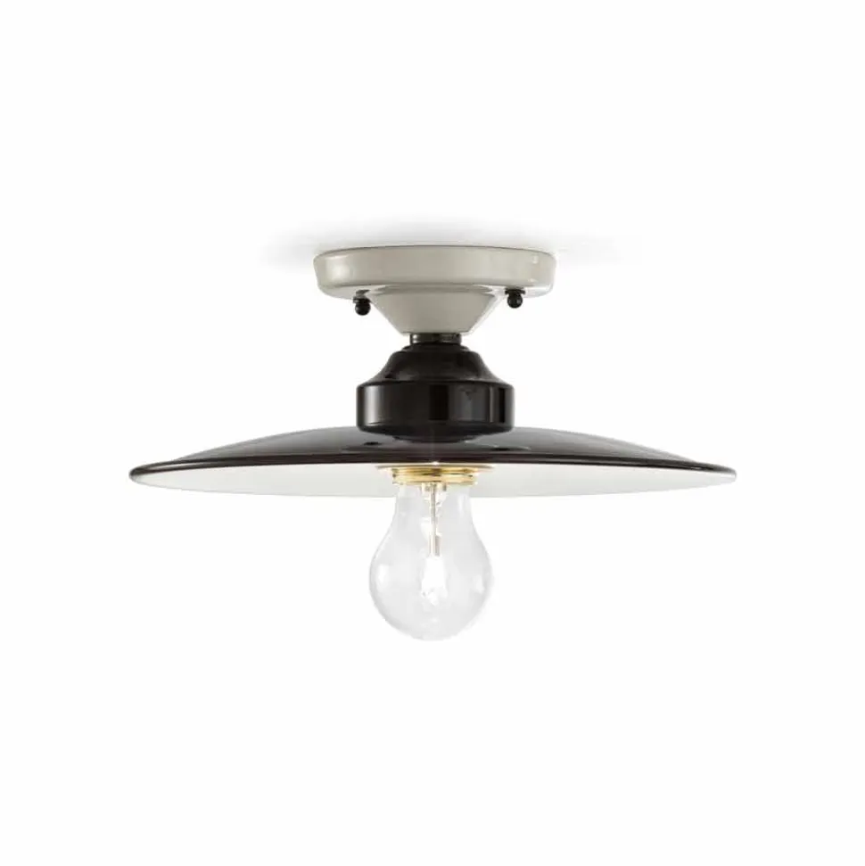 Plafoniera da soffitto di design in ceramica lucida Jane Ferroluce
